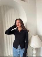 Round Zipper Up Pullover