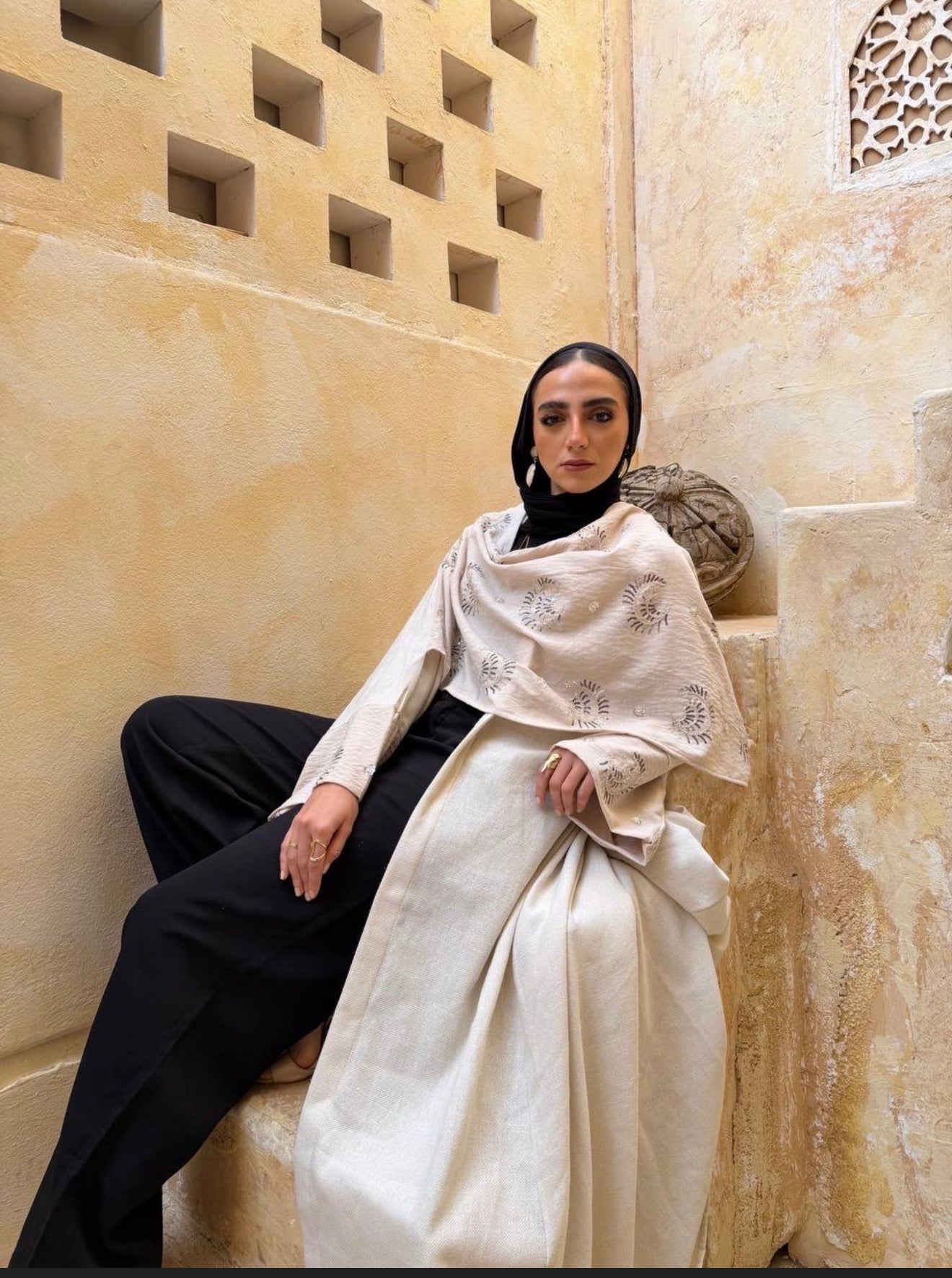 Moonlit Linen Kaftan