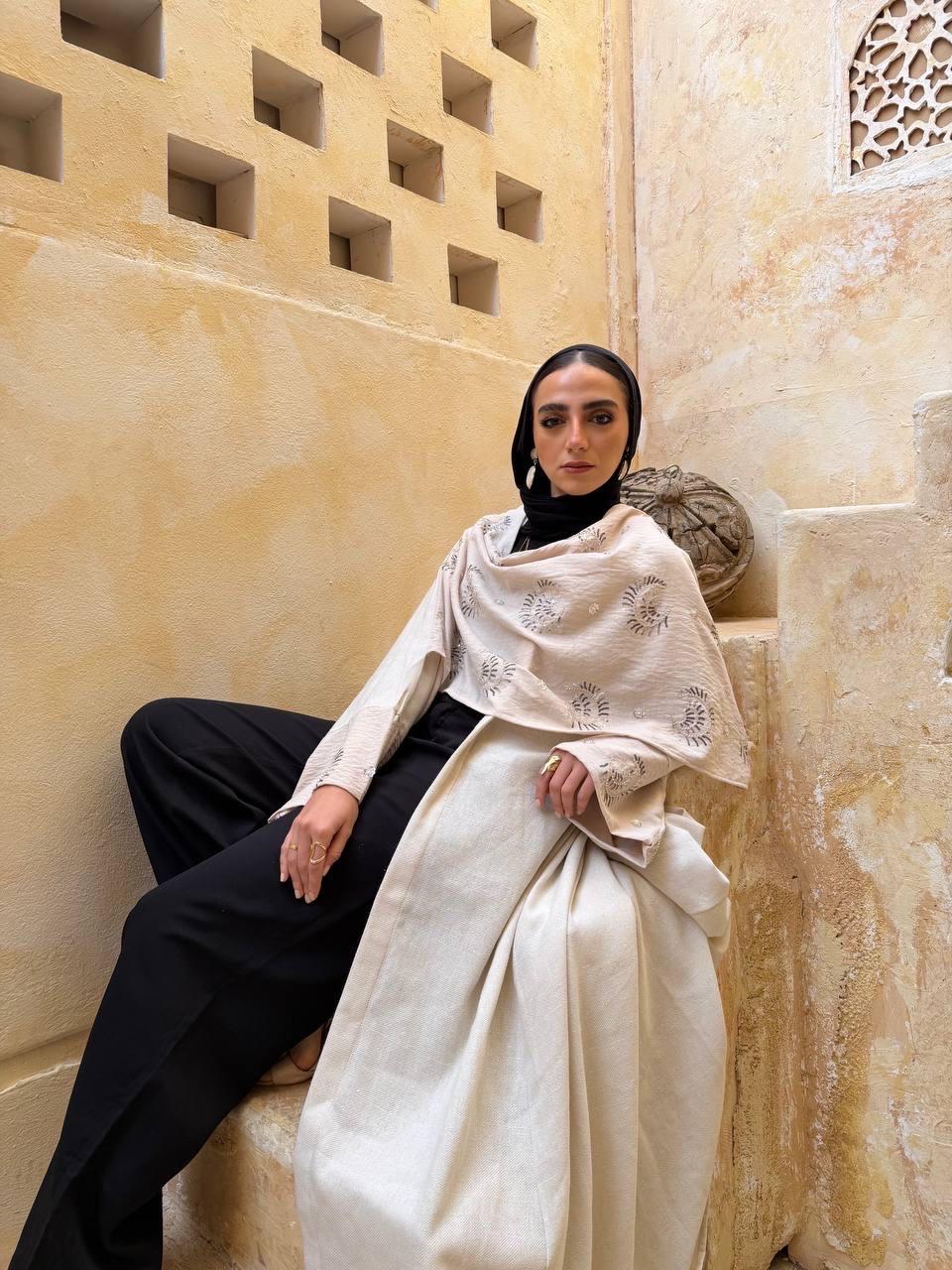 Moonlit Linen Kaftan