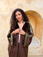 Velvet Harf Line Kaftan
