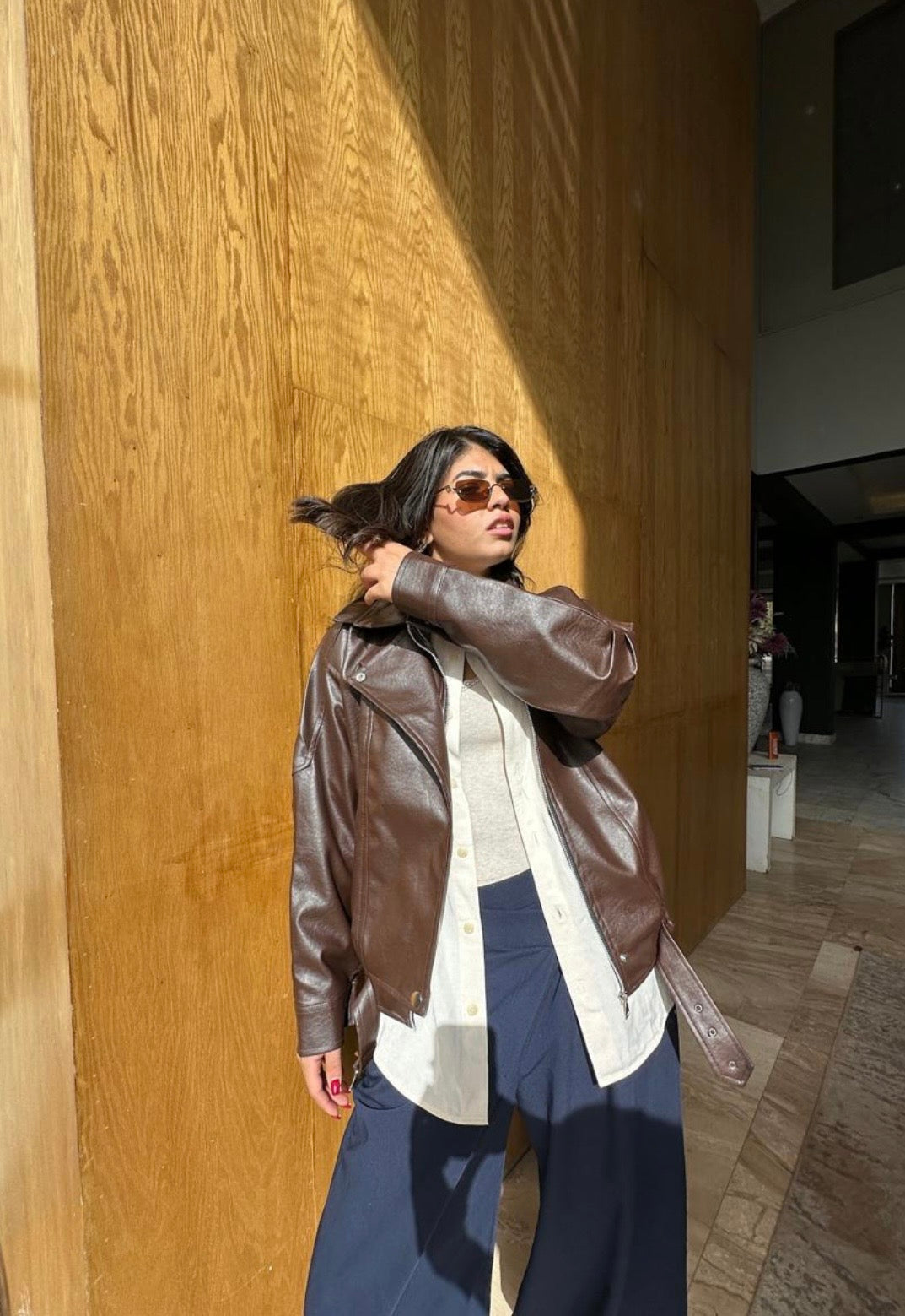 Double collar biker jacket