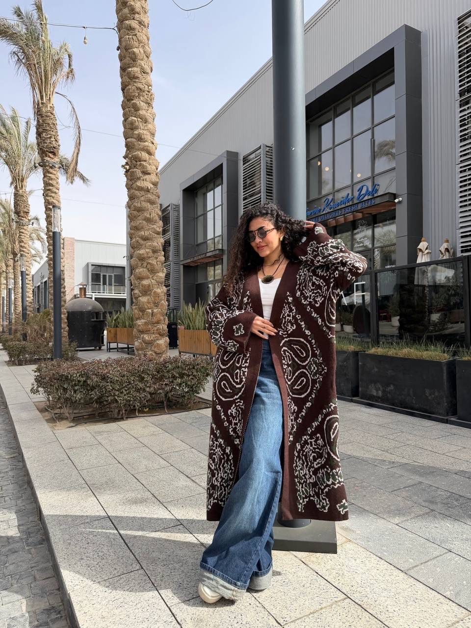 Long Pattern Play Cardigan