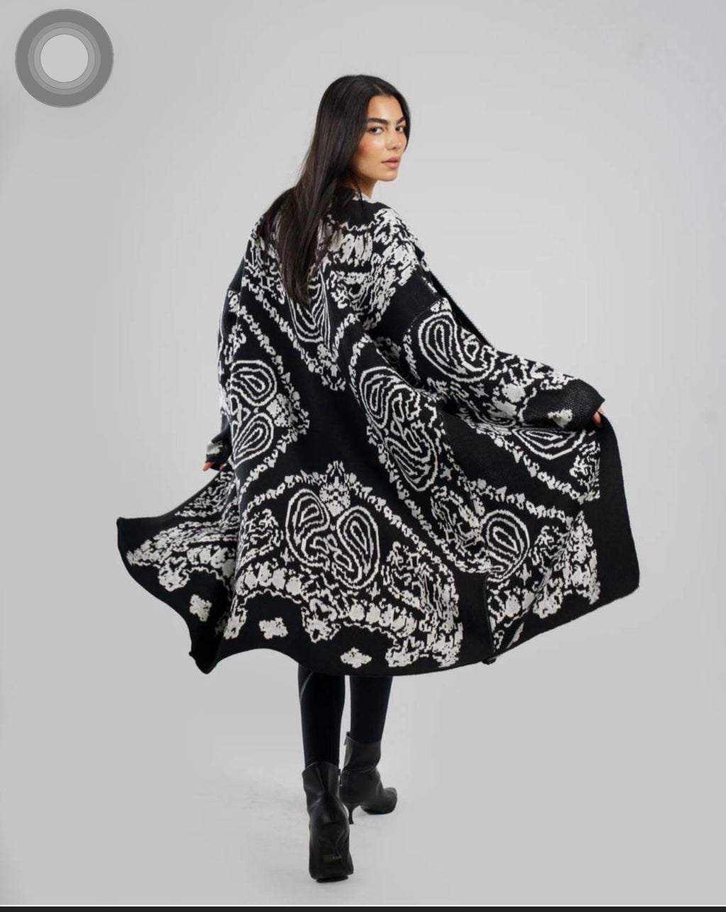 Long Pattern Play Cardigan