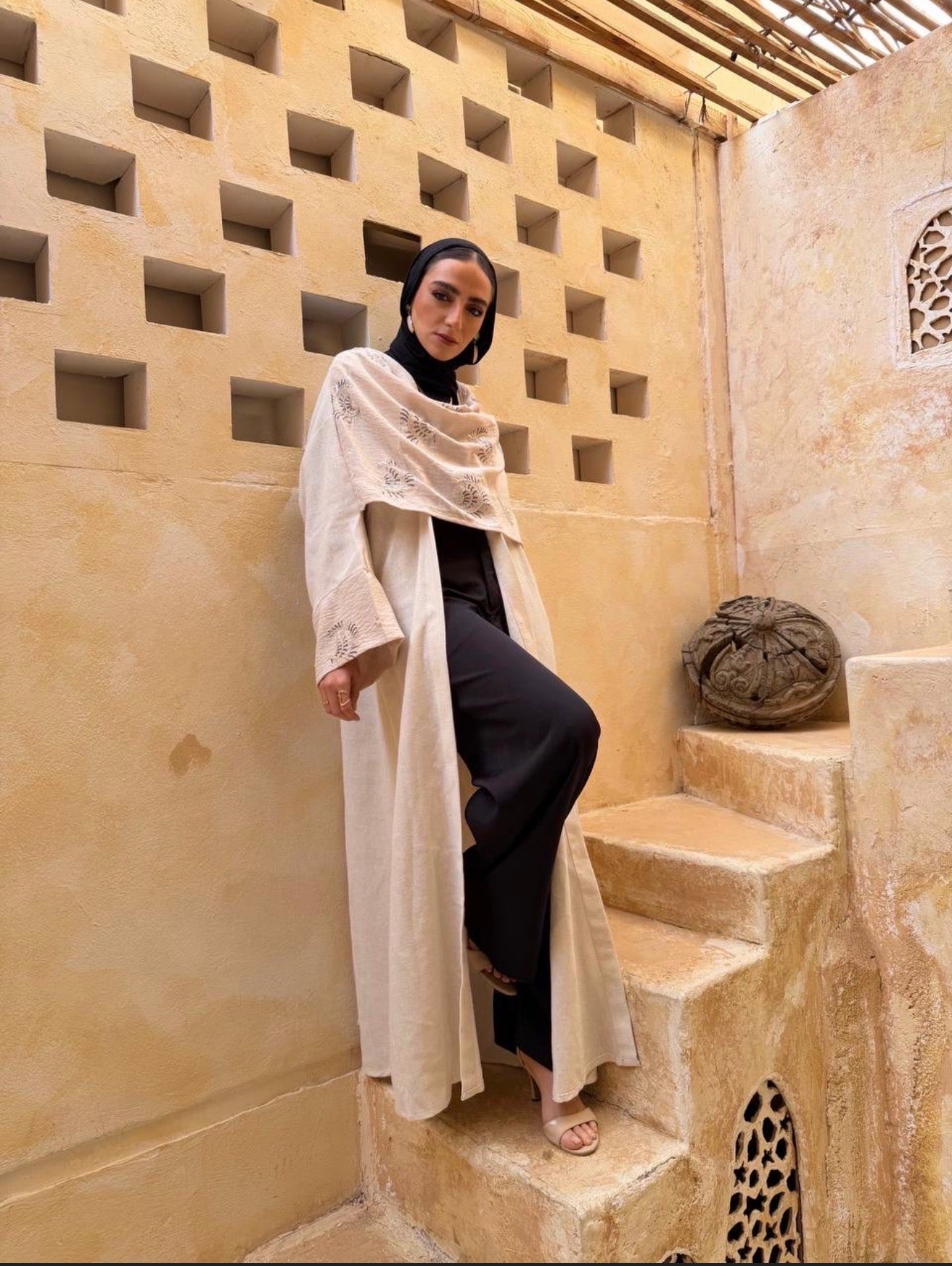 Moonlit Linen Kaftan