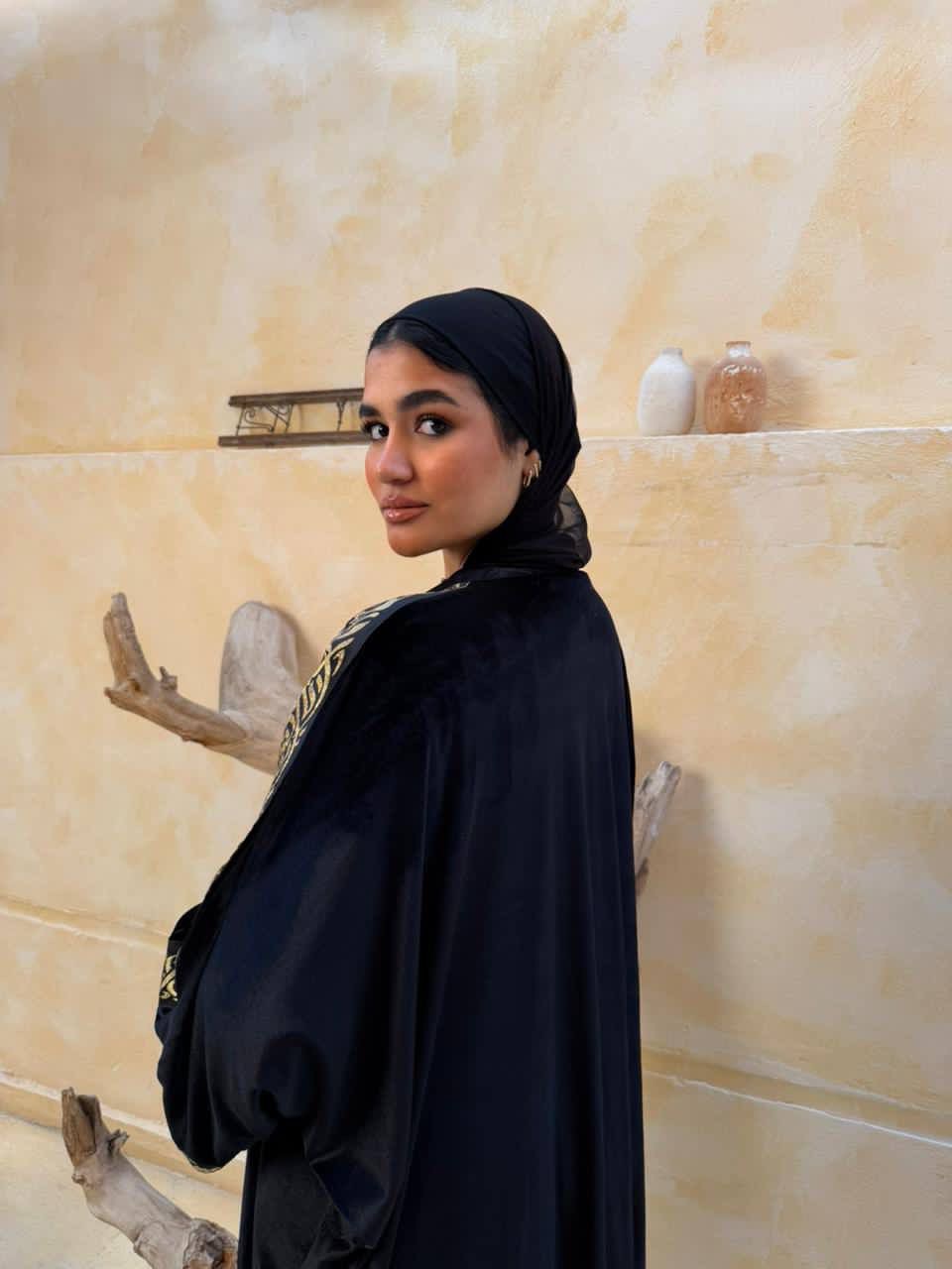 Velvet Harf Line Kaftan