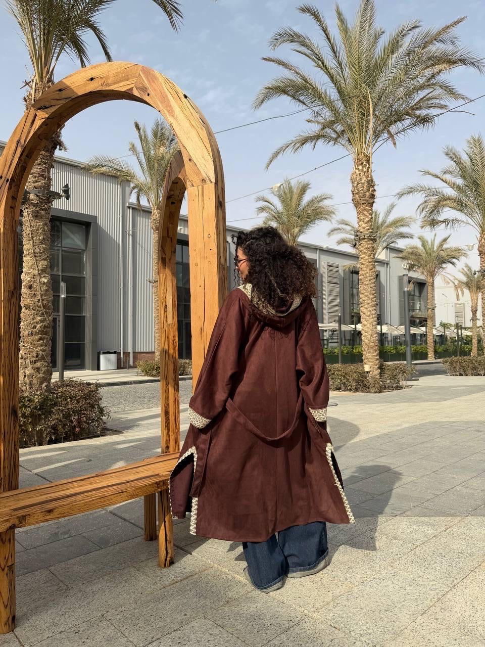 Suede Crescent Kaftan