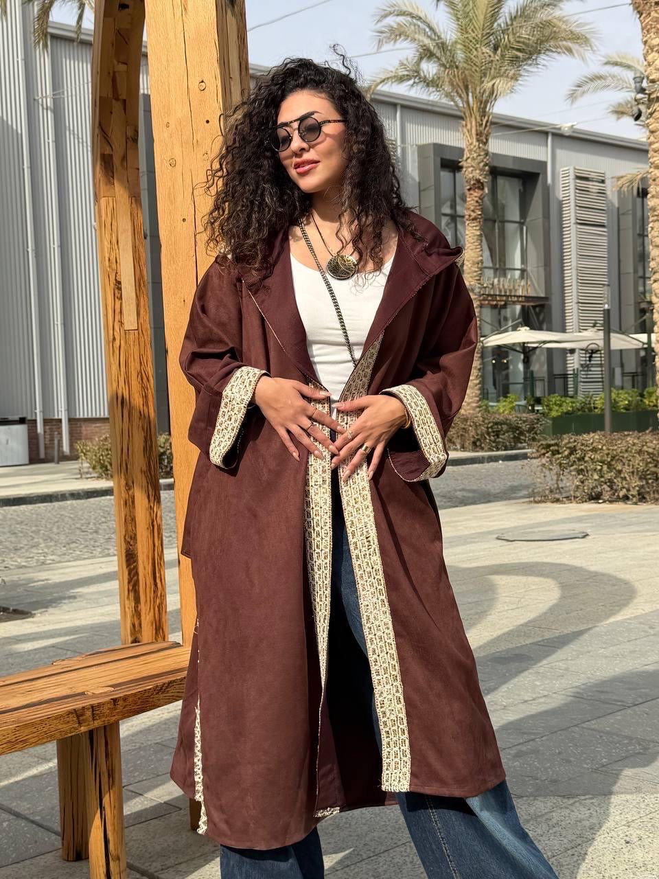 Suede Crescent Kaftan