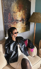 Chunky leather jacket