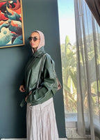 Double collar biker jacket