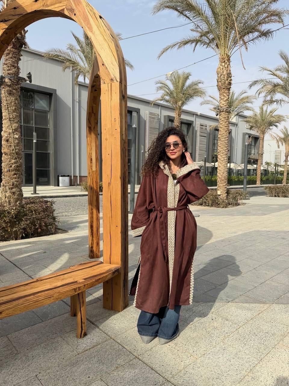 Suede Crescent Kaftan