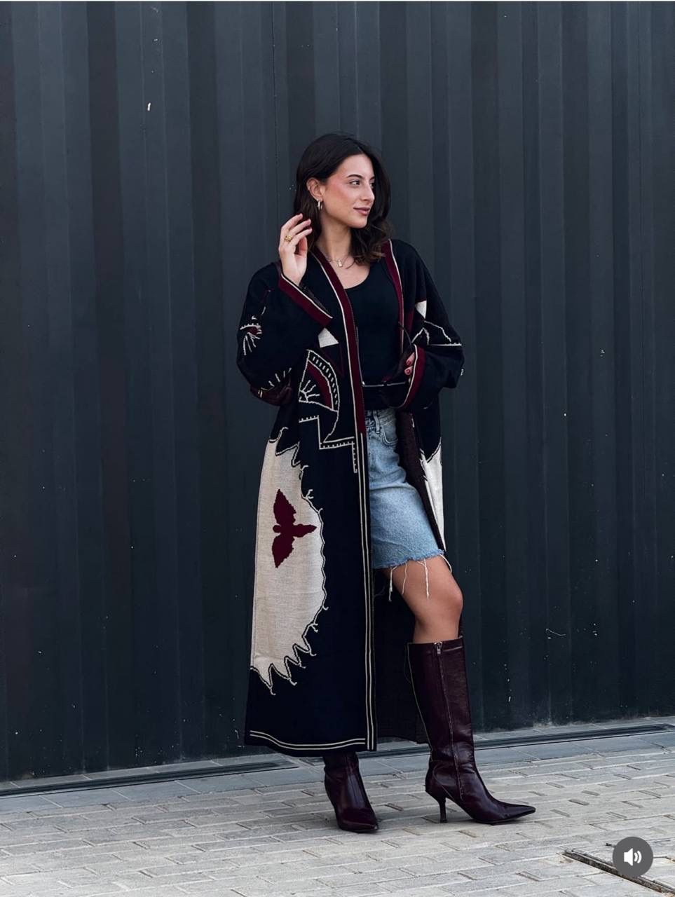 Flying bird cardigan