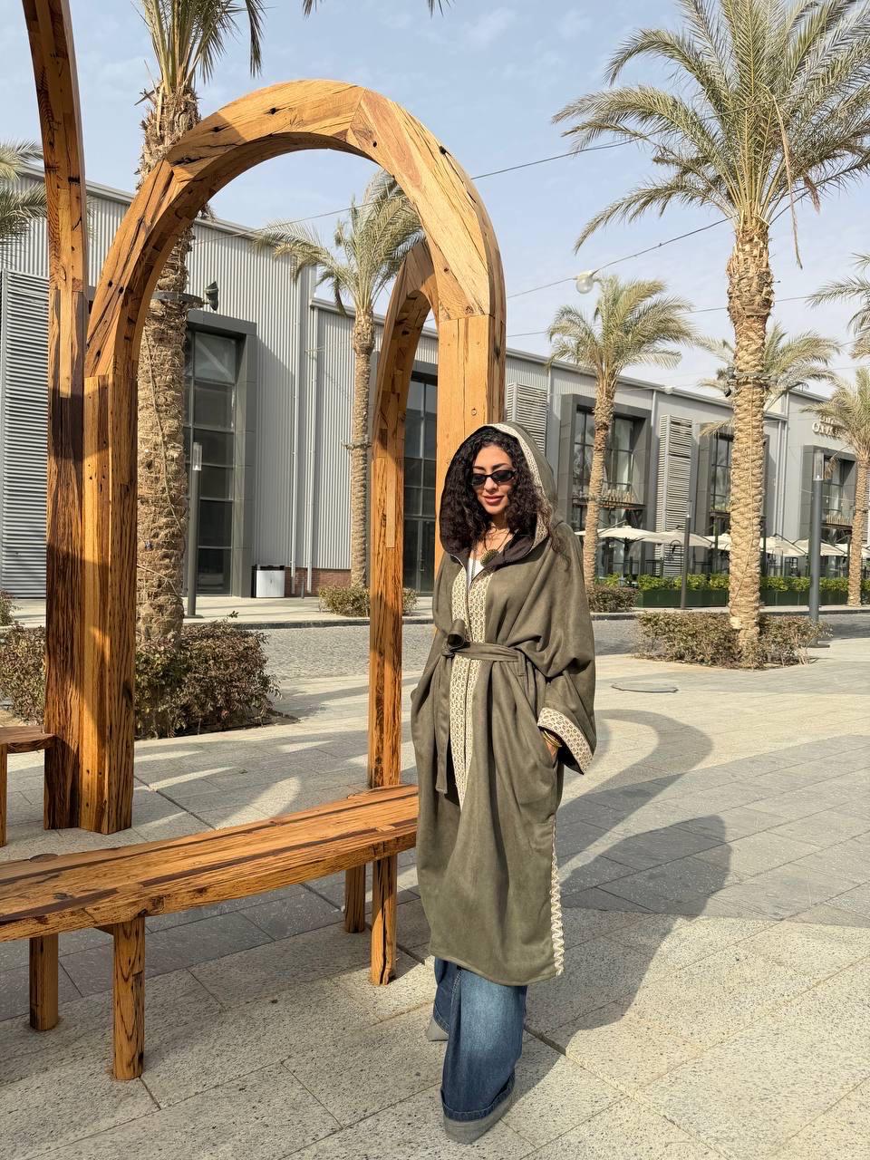 Suede Crescent Kaftan