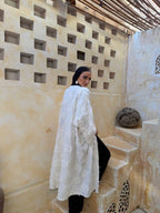 Linen Fringe Dots Kaftan