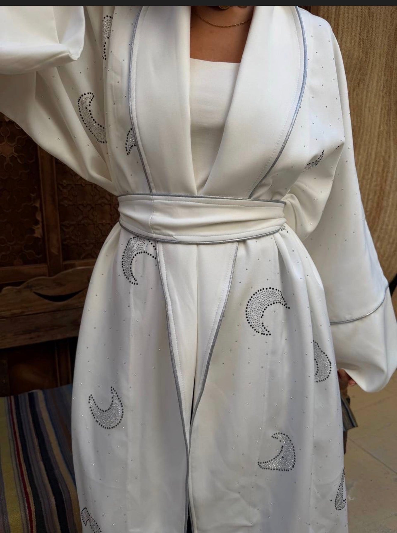 Silver Hilal Kaftan