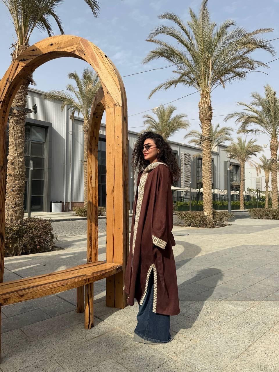 Suede Crescent Kaftan