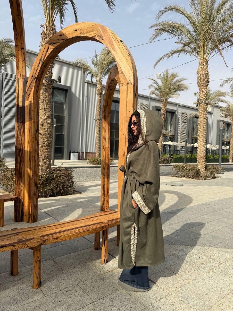 Suede Crescent Kaftan