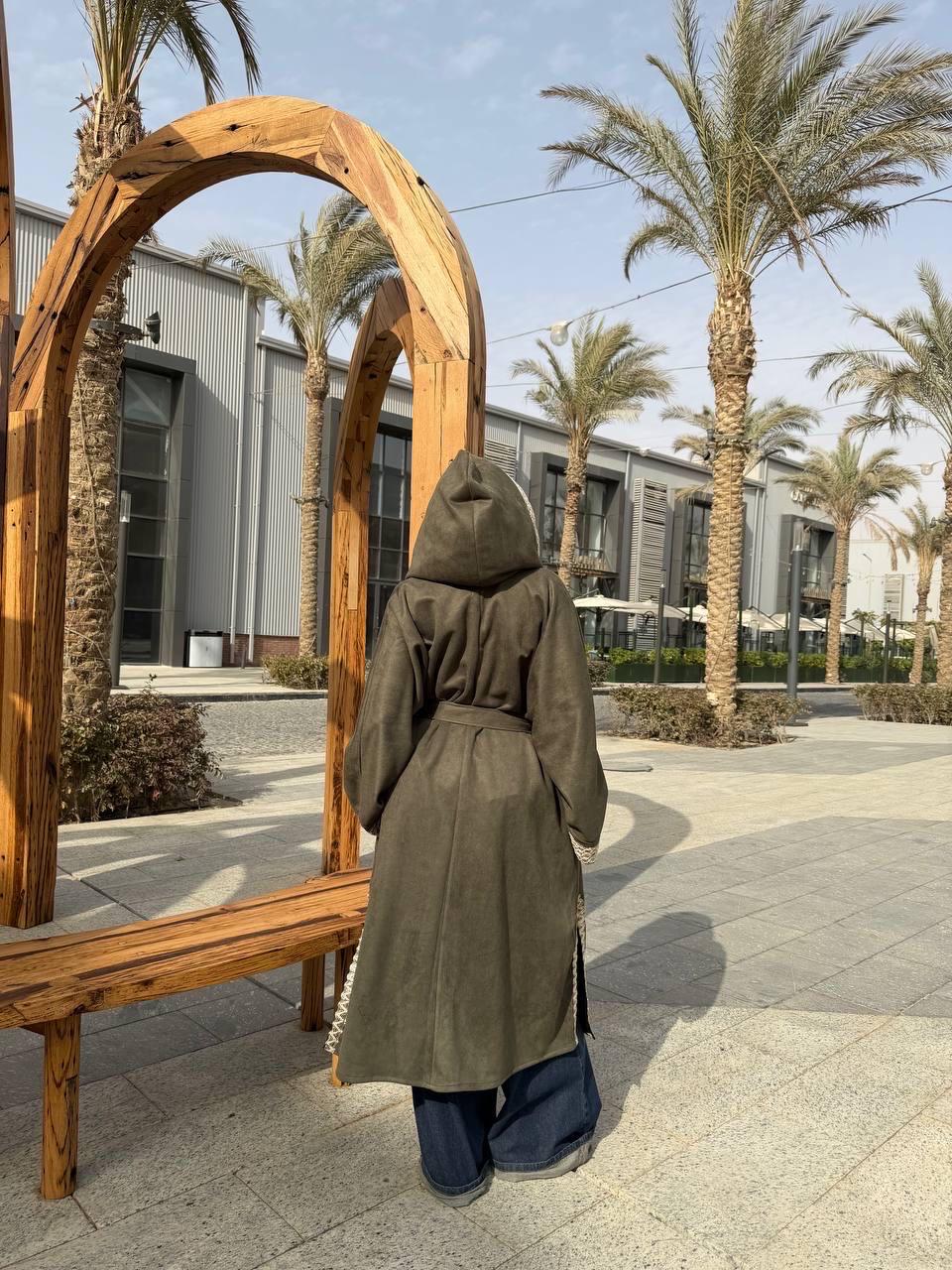 Suede Crescent Kaftan