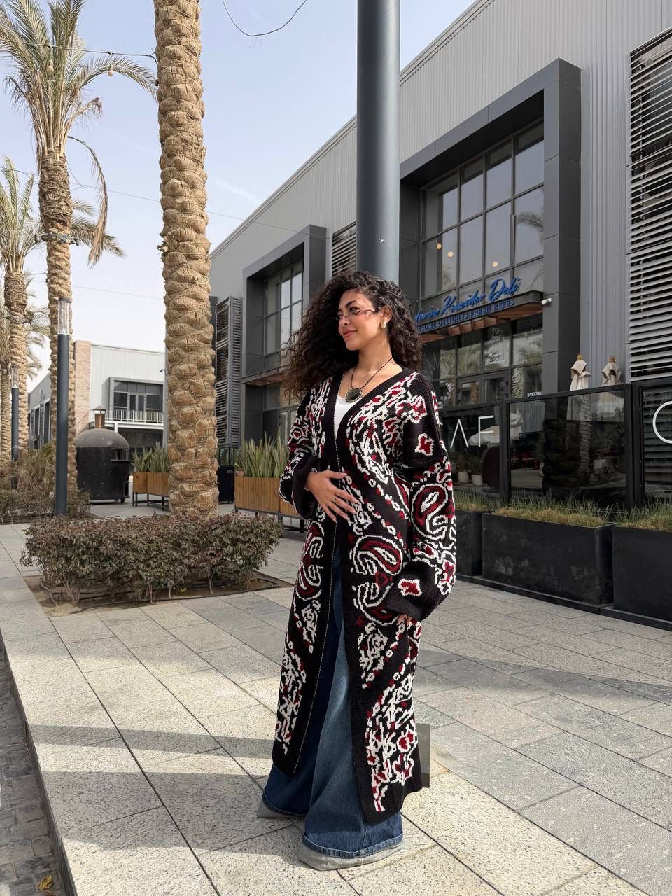 Long Pattern Play Cardigan