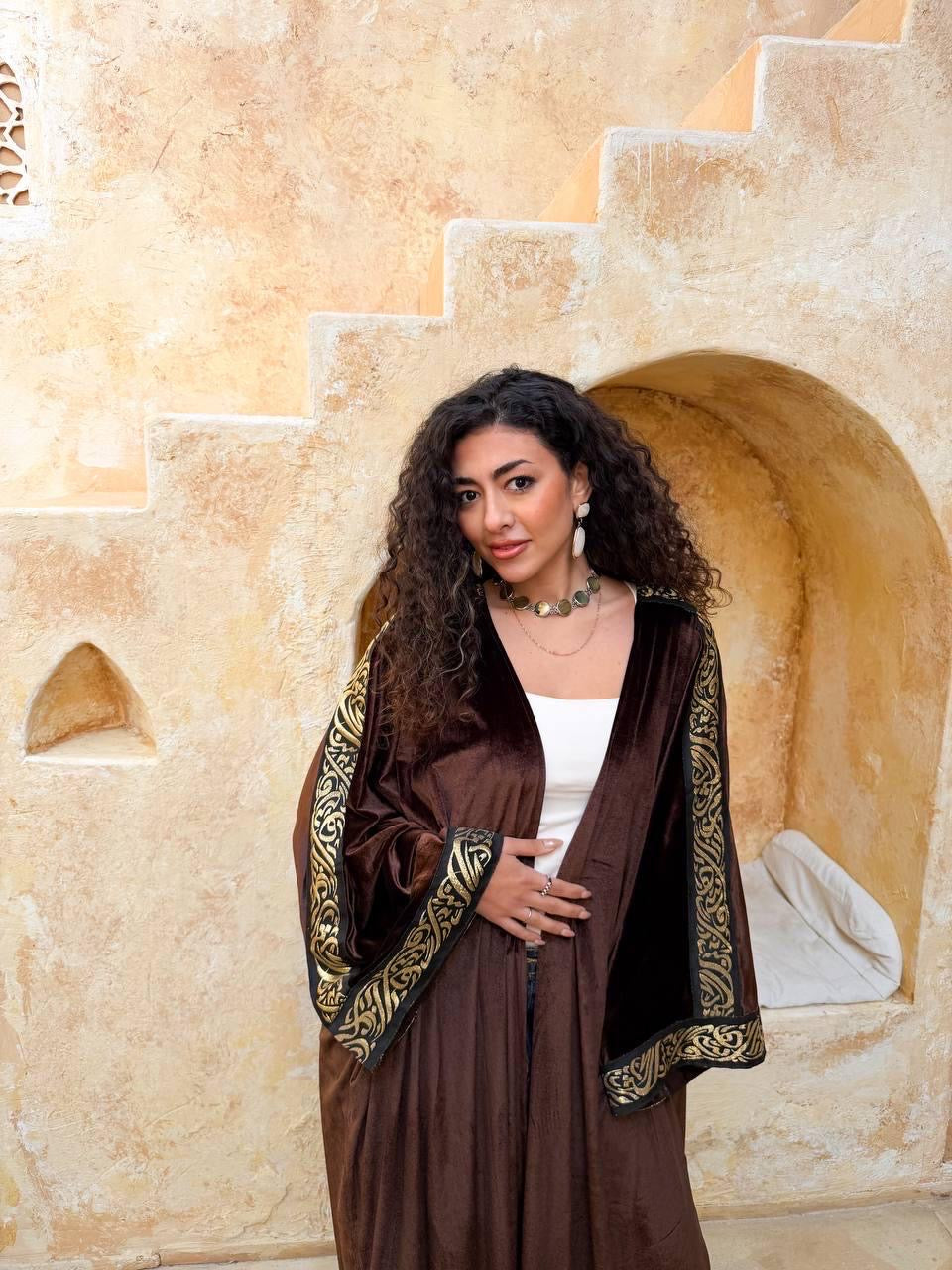 Velvet Harf Line Kaftan