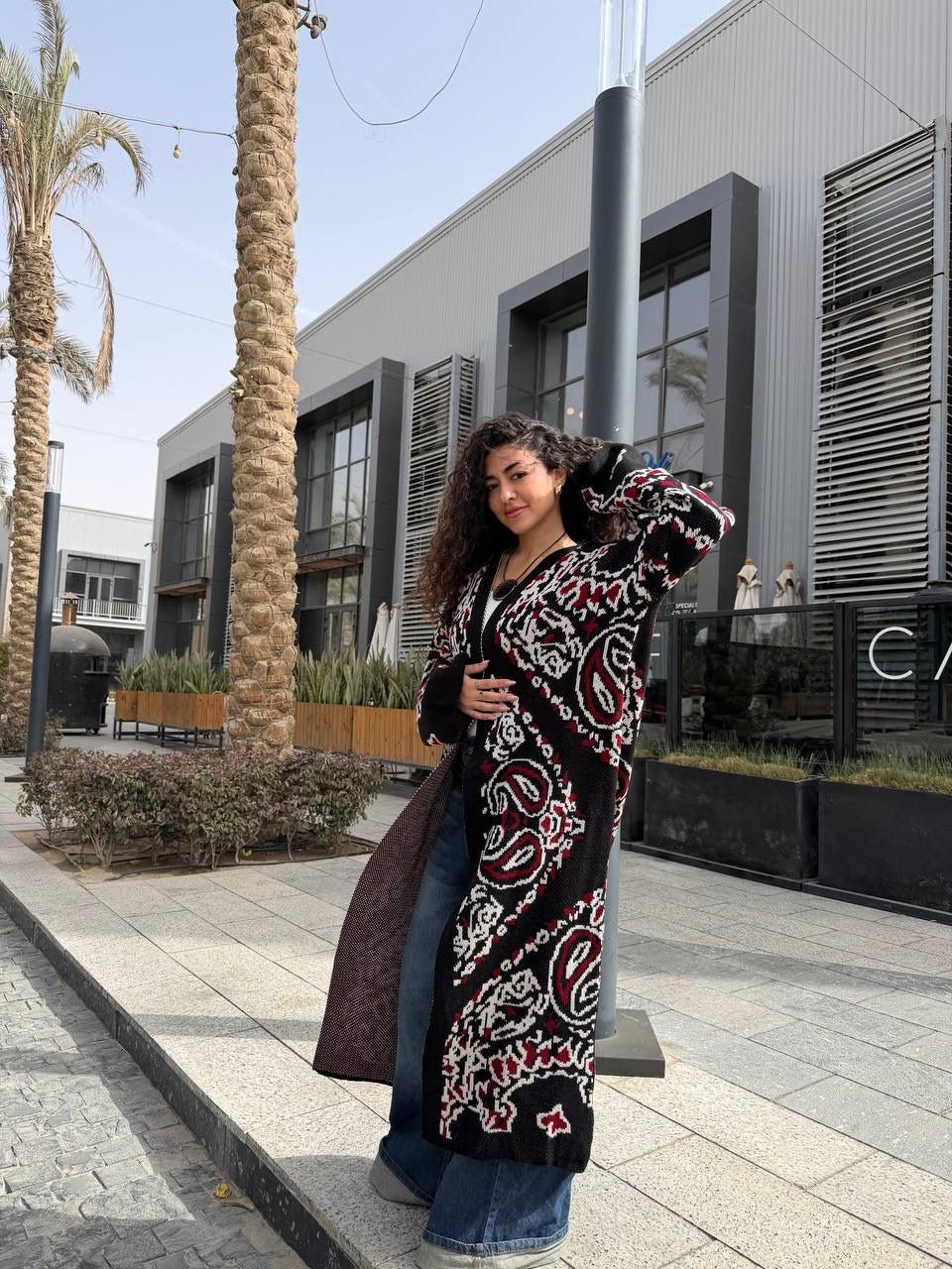 Long Pattern Play Cardigan