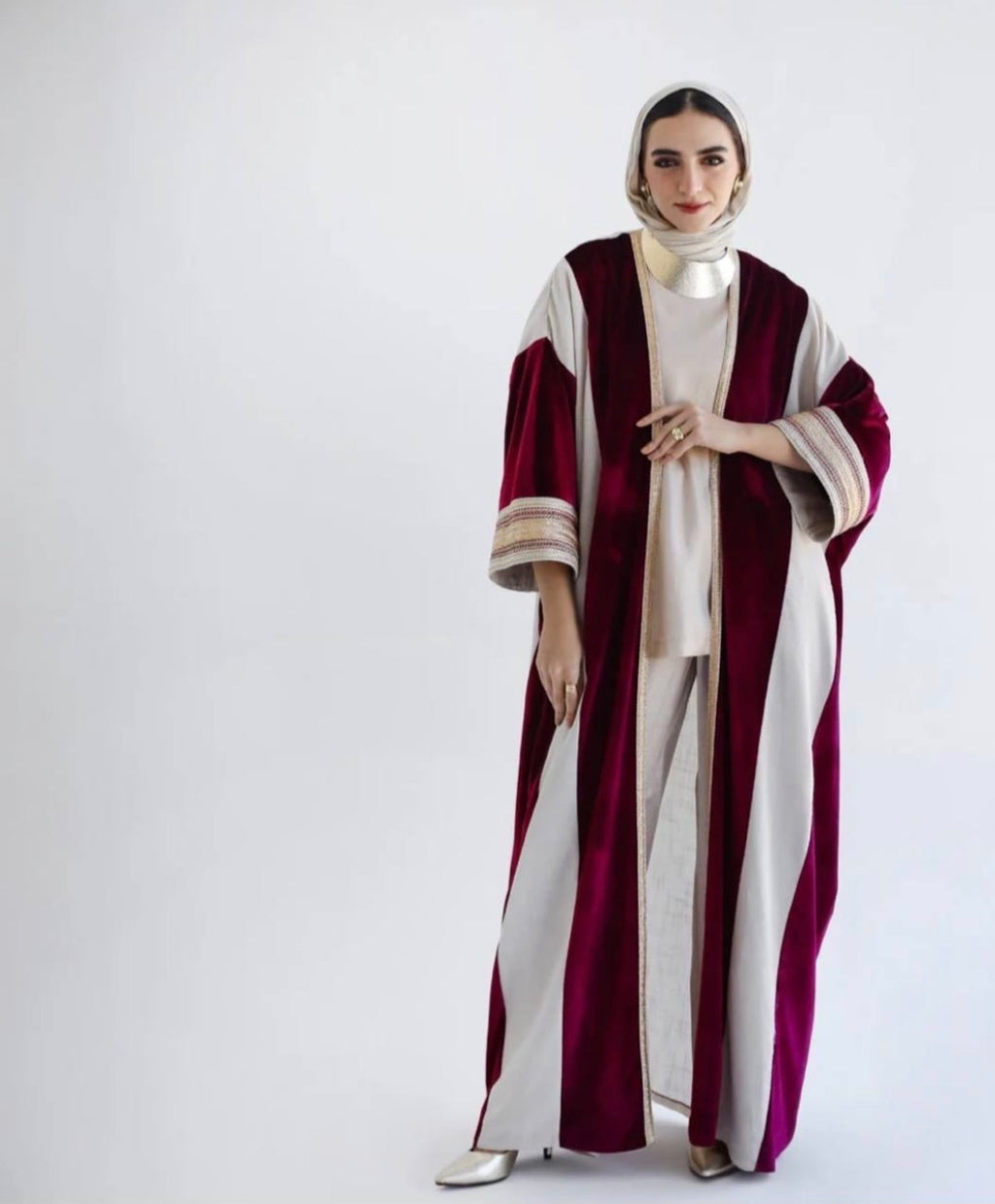 Velvet Dune Stripe Kaftan