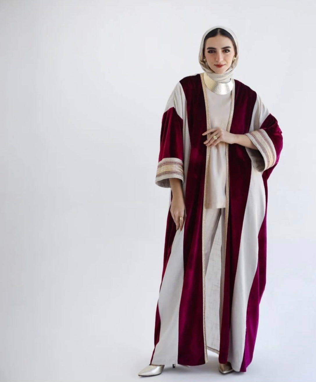 Velvet Dune Stripe Kaftan