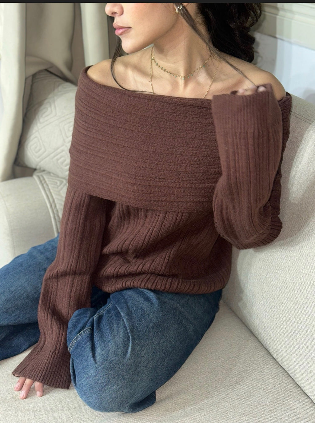 Offbeat Shoulder Pullover