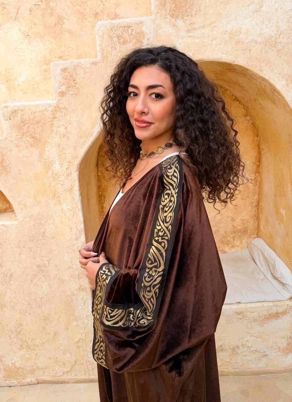 Velvet Harf Line Kaftan