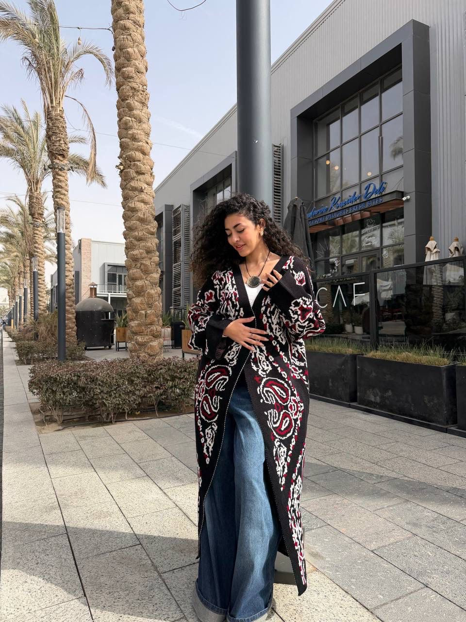 Long Pattern Play Cardigan