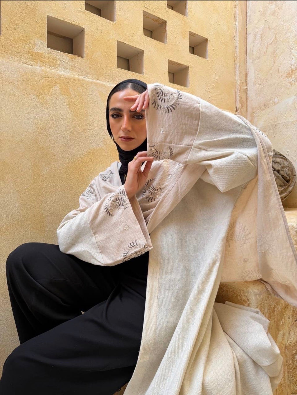 Moonlit Linen Kaftan